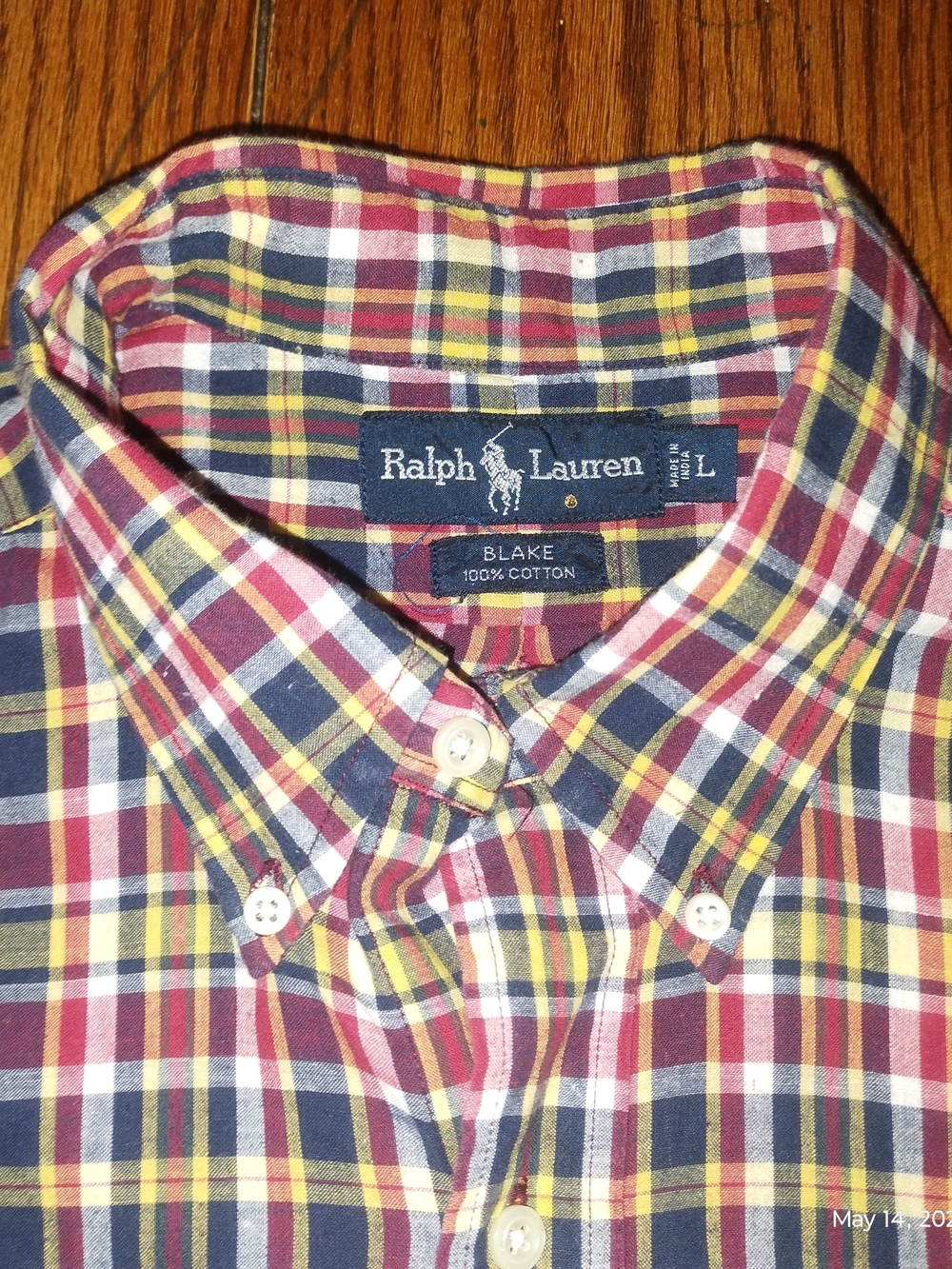 Ralph Lauren L Men's Multicolor Plaid Button-Down Shirt